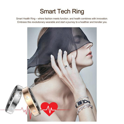 HR01 SIZE 8 Smart Ring, Support Heart Rate / Blood Oxygen / Sleep Monitoring / Female Menstrual Cycle, SIZE 8