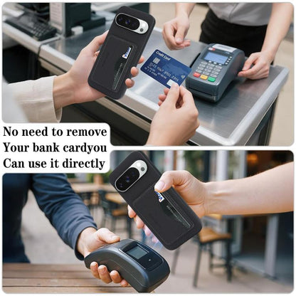 Retro Vegan Leather Magnetic Card Holder Back Phone Case, For Google Pixel 10 Pro XL, For Google Pixel 10 / 10 Pro, For Google Pixel 9 Pro XL, For Google Pixel 9 / 9 Pro