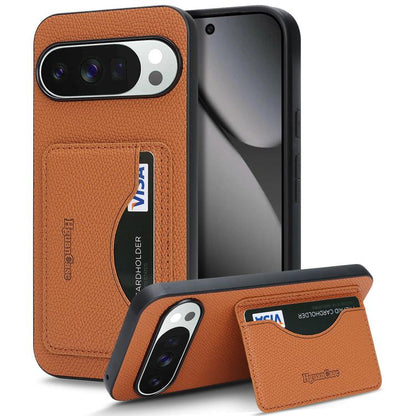 Retro Vegan Leather Magnetic Card Holder Back Phone Case, For Google Pixel 10 Pro XL, For Google Pixel 10 / 10 Pro, For Google Pixel 9 Pro XL, For Google Pixel 9 / 9 Pro