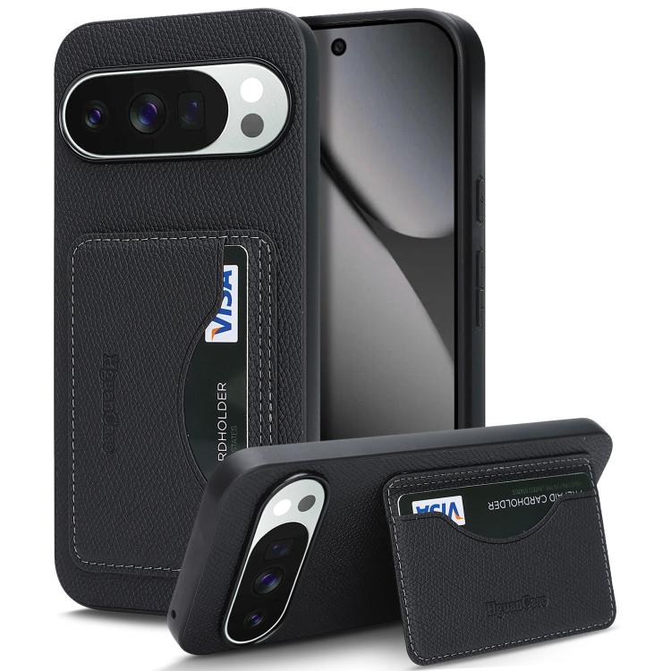 Retro Vegan Leather Magnetic Card Holder Back Phone Case, For Google Pixel 10 Pro XL, For Google Pixel 10 / 10 Pro, For Google Pixel 9 Pro XL, For Google Pixel 9 / 9 Pro
