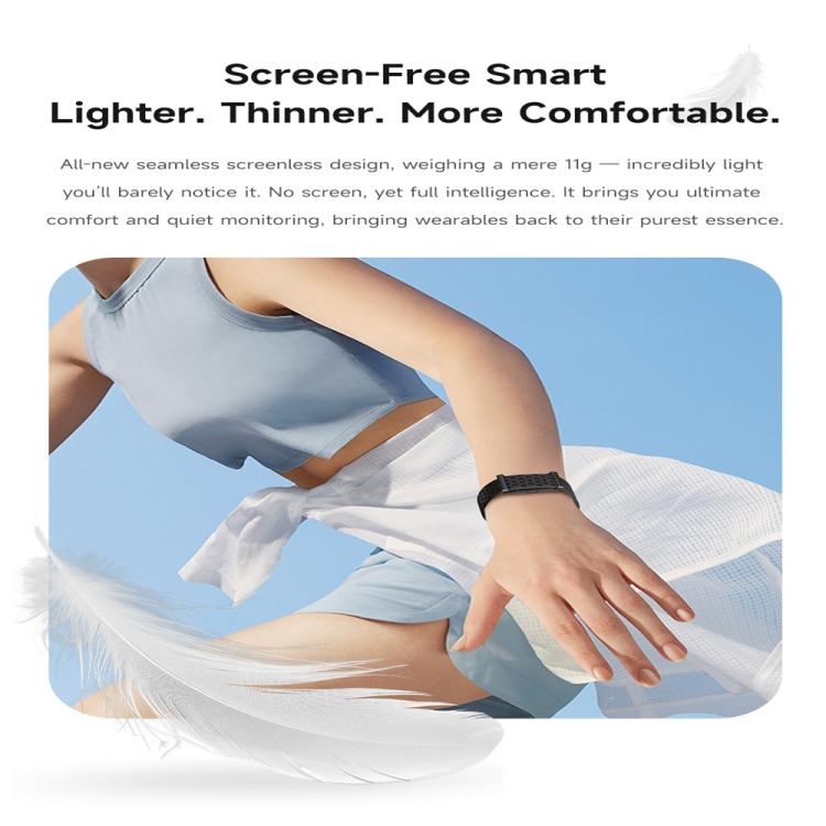 W01 BT 5.4 Screenless Smart Bracelet, Support Call Reminder / Health Monitoring / Multiple Sports Modes