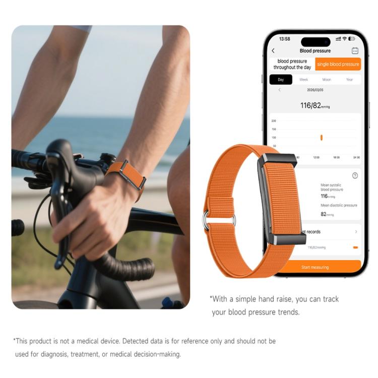 W01 BT 5.4 Screenless Smart Bracelet, Support Call Reminder / Health Monitoring / Multiple Sports Modes