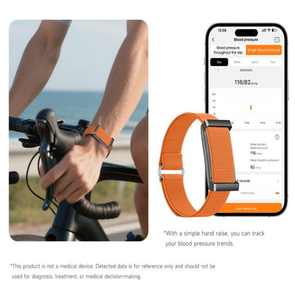 W01 BT 5.4 Screenless Smart Bracelet, Support Call Reminder / Health Monitoring / Multiple Sports Modes