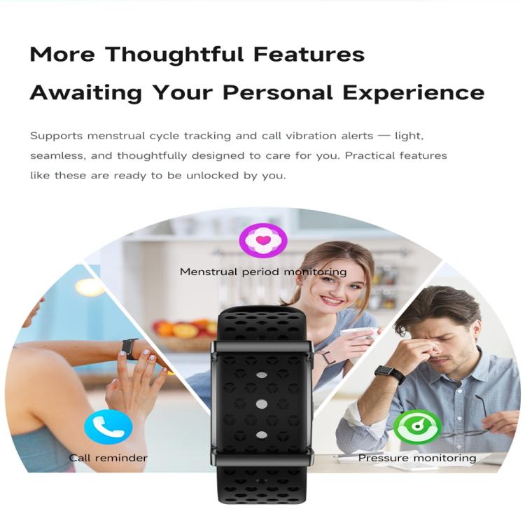 W01 BT 5.4 Screenless Smart Bracelet, Support Call Reminder / Health Monitoring / Multiple Sports Modes