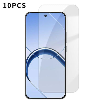 Kalebol 10pcs High-Aluminum Semi-Screen Anti-Fingerprint HD Tempered Glass Film, For Realne 16T 5G, For Realme C100 5G, For Realme C100 4G, For Realme Narzo 100 Lite 5G, For Realme Neo8, For Realme 16, For Realme 16 Pro