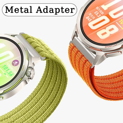 Cloud-Feel Breathable Nylon Woven Metal Head Watch Band, 18mm, 20mm, 22mm