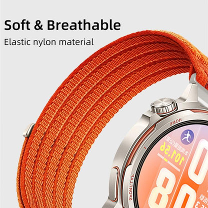 Cloud-Feel Breathable Nylon Woven Metal Head Watch Band, 18mm, 20mm, 22mm