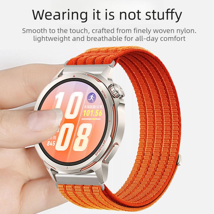 Cloud-Feel Breathable Nylon Woven Metal Head Watch Band, 18mm, 20mm, 22mm