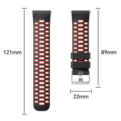 Two Color Perforated Silicone Watch Band, For Huawei Watch GT Runner 2