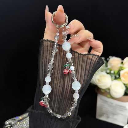 Star Fantasy Beaded Crystal Phone Chain, Pink, White, Blue