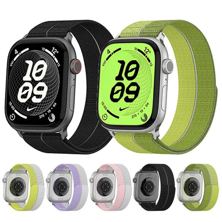 Feather Light Round Tail Nylon Loop Metal Interface Watch Band, For Apple Watch 46mm / 49mm / 45mm / 44mm, For Apple Watch 42mm / 41mm / 40mm / 38mm
