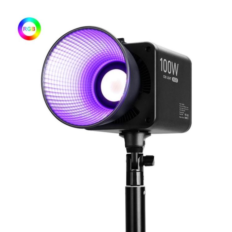 VLOGLITE P100RGB 2700K-6500K Wiederaufladbare Studiobeleuchtung Kabellose Fotografie 100W COB-Lampe, P100RGB