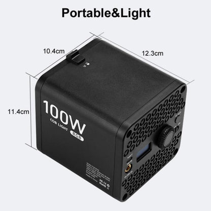VLOGLITE P100RGB 2700K-6500K Wiederaufladbare Studiobeleuchtung Kabellose Fotografie 100W COB-Lampe, P100RGB