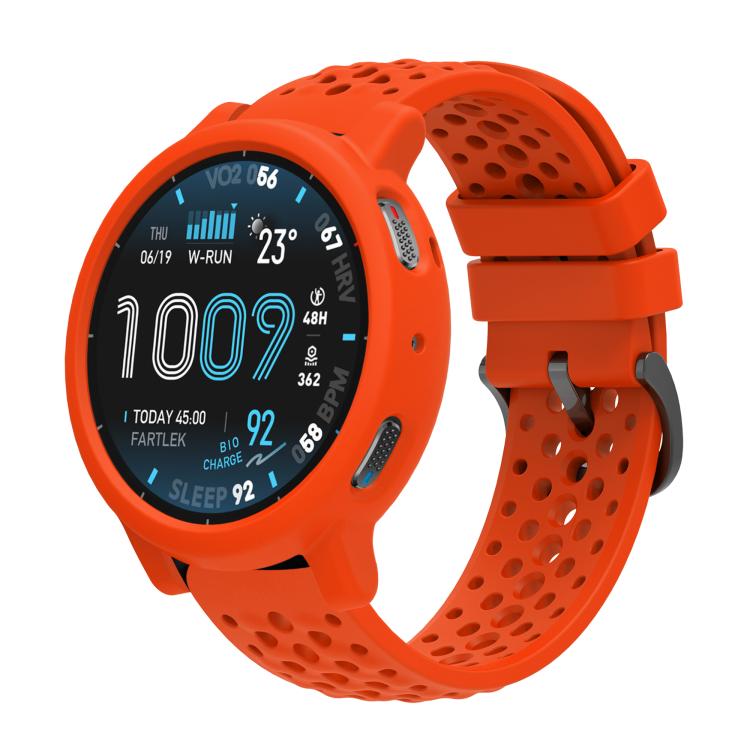 Silicone Soft Case and Solid Color Perforated Silicone Watch Band, For Amazfit Active Max