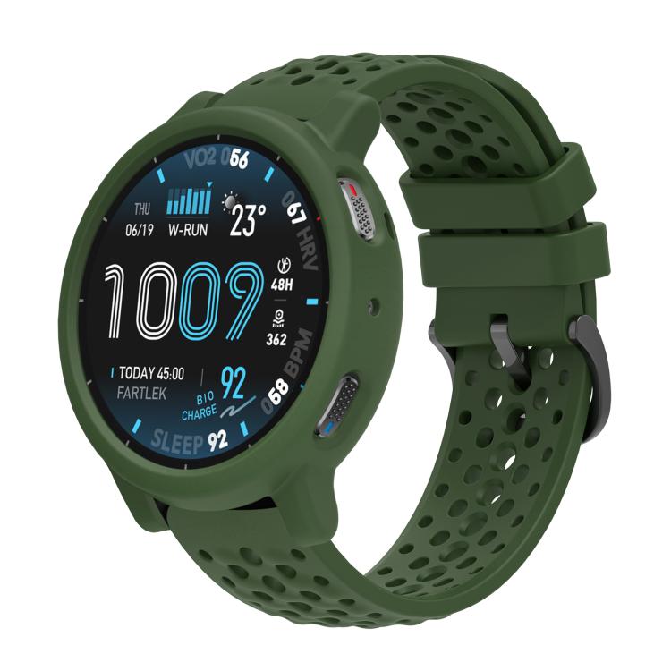 Silicone Soft Case and Solid Color Perforated Silicone Watch Band, For Amazfit Active Max