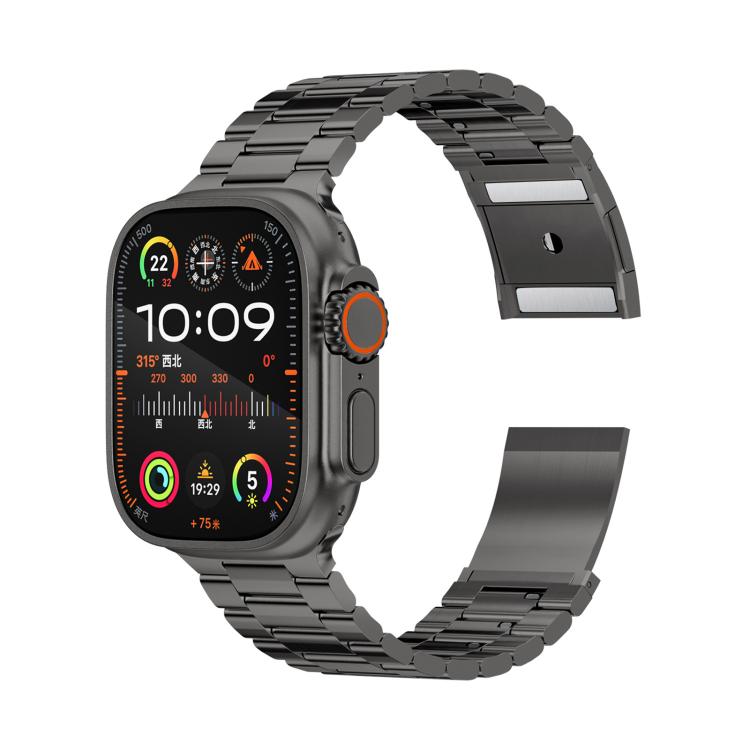 Three Beads Magnetic Clasp Titanium Alloy Watch Band, For Apple Watch 46mm / 49mm / 45mm / 44mm, For Apple Watch 42mm / 41mm / 40mm / 38mm