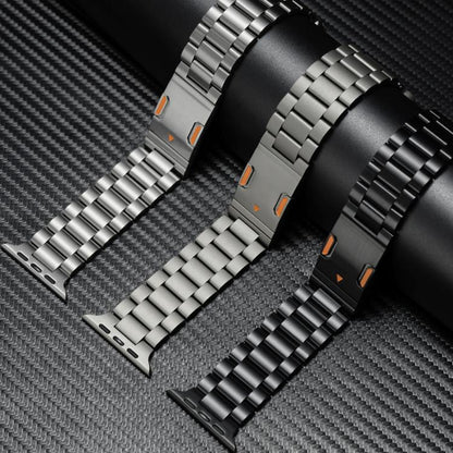 Three Beads Magnetic Clasp Titanium Alloy Watch Band, For Apple Watch 46mm / 49mm / 45mm / 44mm, For Apple Watch 42mm / 41mm / 40mm / 38mm