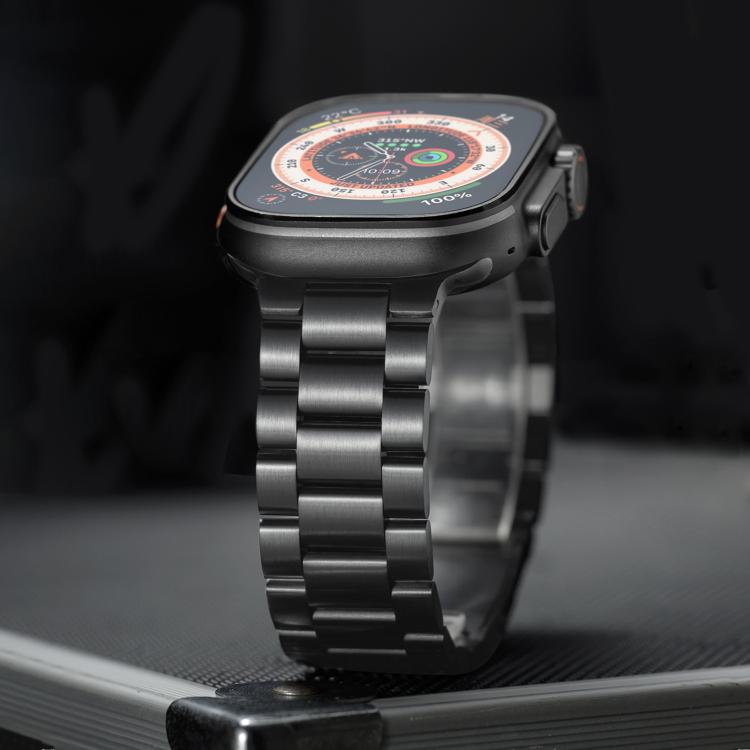 Three Beads Magnetic Clasp Titanium Alloy Watch Band, For Apple Watch 46mm / 49mm / 45mm / 44mm, For Apple Watch 42mm / 41mm / 40mm / 38mm