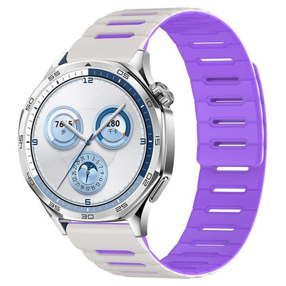 Macaron Color Design Magnetic Silicone Watch Band, 20mm, 22mm