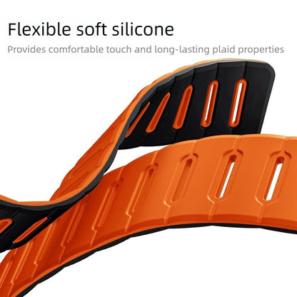 Macaron Color Design Magnetic Silicone Watch Band, 20mm, 22mm