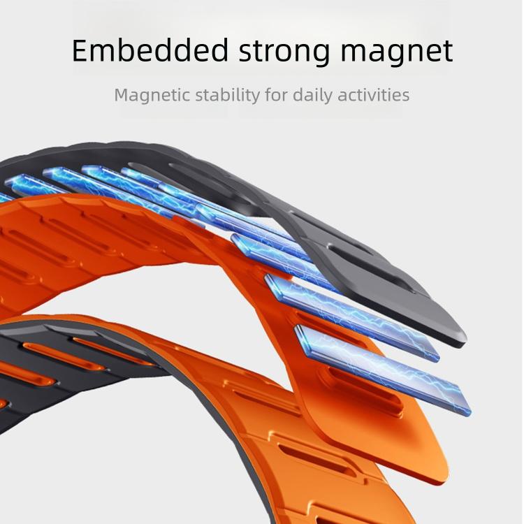 Macaron Color Design Magnetic Silicone Watch Band, 20mm, 22mm