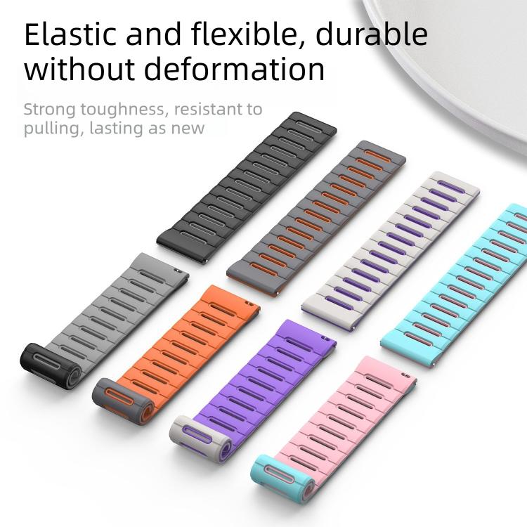 Macaron Color Design Magnetic Silicone Watch Band, 20mm, 22mm