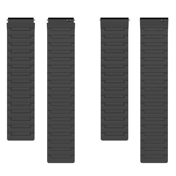 Armor Textured Magnetic Silicone Watch Band, 20mm, 22mm