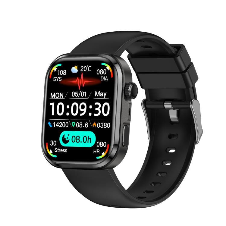 G47 1.83 inch HD Color Screen BT Calling Smart Watch Silicone Strap, Support Health Monitoring / HRV Function