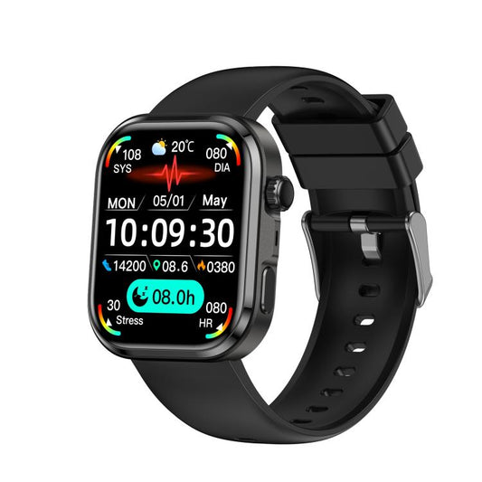 Montre connectée G47 avec écran couleur HD de 1,83 pouce, appel BT, bracelet en silicone, prise en charge de la surveillance de la santé / fonction HRV