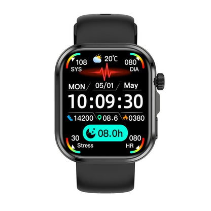 G47 1.83 inch HD Color Screen BT Calling Smart Watch Silicone Strap, Support Health Monitoring / HRV Function