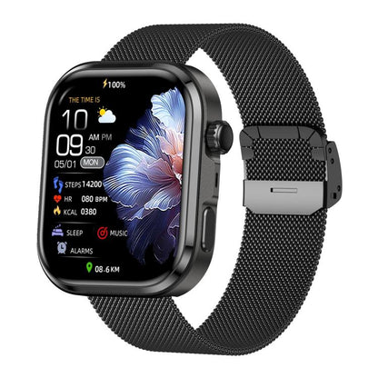 G47 1.83 inch HD Color Screen BT Calling Smart Watch Milan Steel Strap, Support Health Monitoring / HRV Function