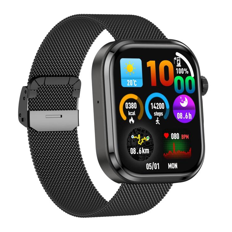 G47 1.83 inch HD Color Screen BT Calling Smart Watch Milan Steel Strap, Support Health Monitoring / HRV Function