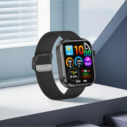 G47 1.83 inch HD Color Screen BT Calling Smart Watch Milan Steel Strap, Support Health Monitoring / HRV Function