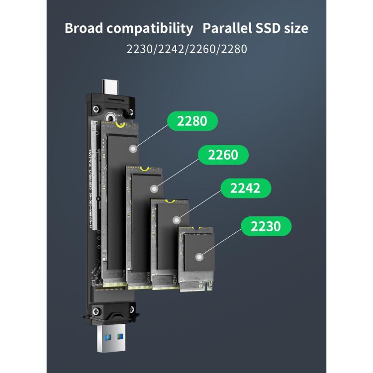 Lemorele SD3L M.2 NVMe SSD M Key PCIe External Tool-Free SSD Enclosure, SD3L
