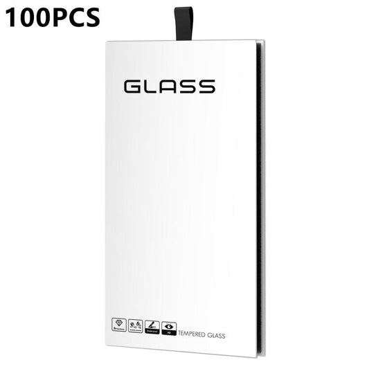 Simple White Glass Screen Protector Folding Rigid Case Packaging Box with Hook, 100pcs