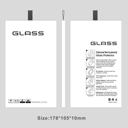 Simple White Glass Screen Protector Folding Rigid Case Packaging Box with Hook, 100pcs