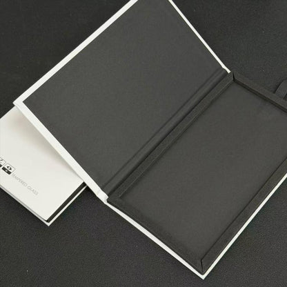 Simple White Glass Screen Protector Folding Rigid Case Packaging Box with Hook, 100pcs