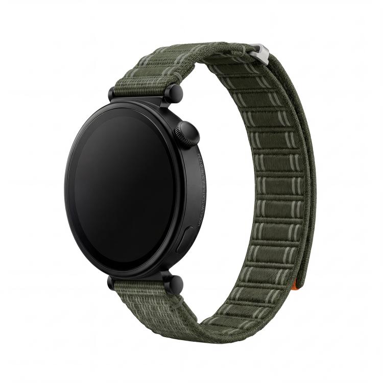 Press Button Quick Release Wave Texture Nylon Loop Watch Band, 18mm, 20mm, 22mm
