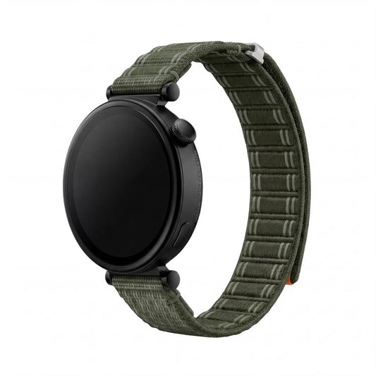 Press Button Quick Release Wave Texture Nylon Loop Watch Band, 18mm, 20mm, 22mm