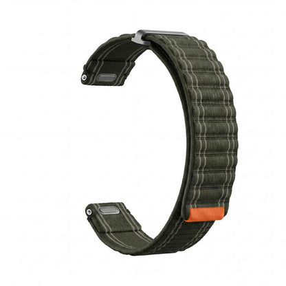 Press Button Quick Release Wave Texture Nylon Loop Watch Band, 18mm, 20mm, 22mm