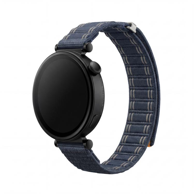 Press Button Quick Release Wave Texture Nylon Loop Watch Band, 18mm, 20mm, 22mm