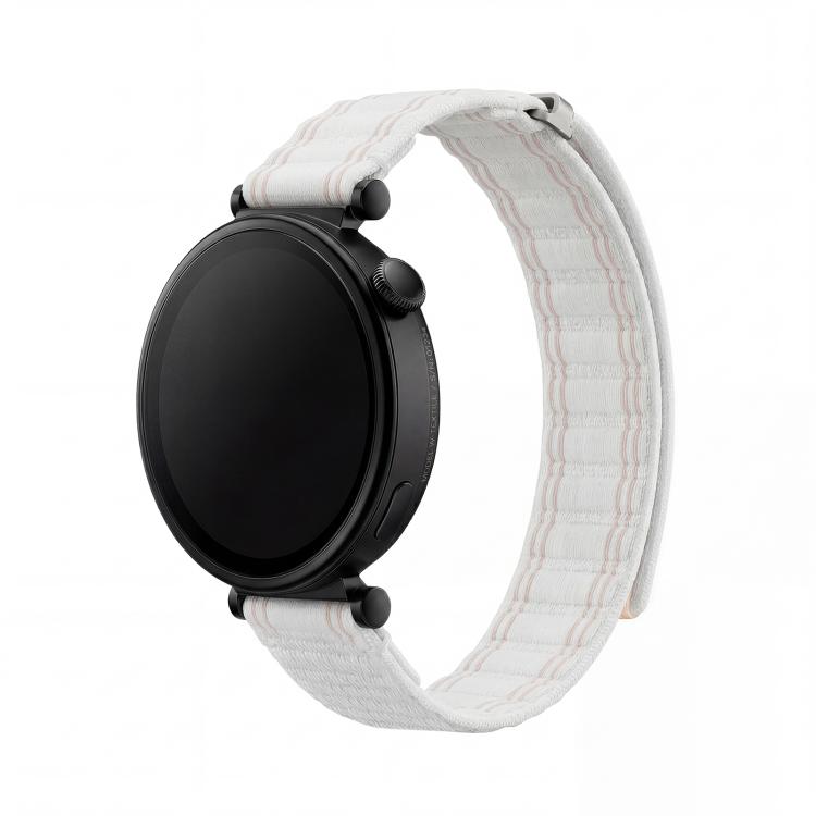 Press Button Quick Release Wave Texture Nylon Loop Watch Band, 18mm, 20mm, 22mm