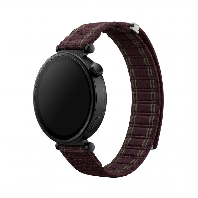 Press Button Quick Release Wave Texture Nylon Loop Watch Band, 18mm, 20mm, 22mm
