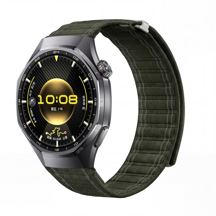 Press Button Quick Release Wave Texture Nylon Loop Watch Band, 18mm, 20mm, 22mm