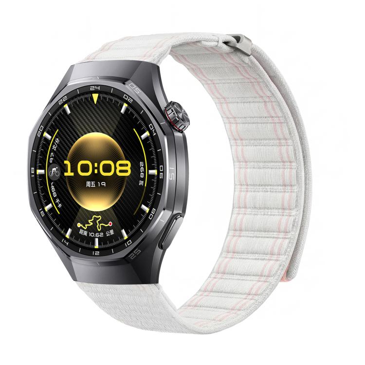 Press Button Quick Release Wave Texture Nylon Loop Watch Band, 18mm, 20mm, 22mm