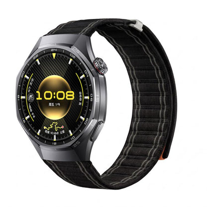 Press Button Quick Release Wave Texture Nylon Loop Watch Band, 18mm, 20mm, 22mm