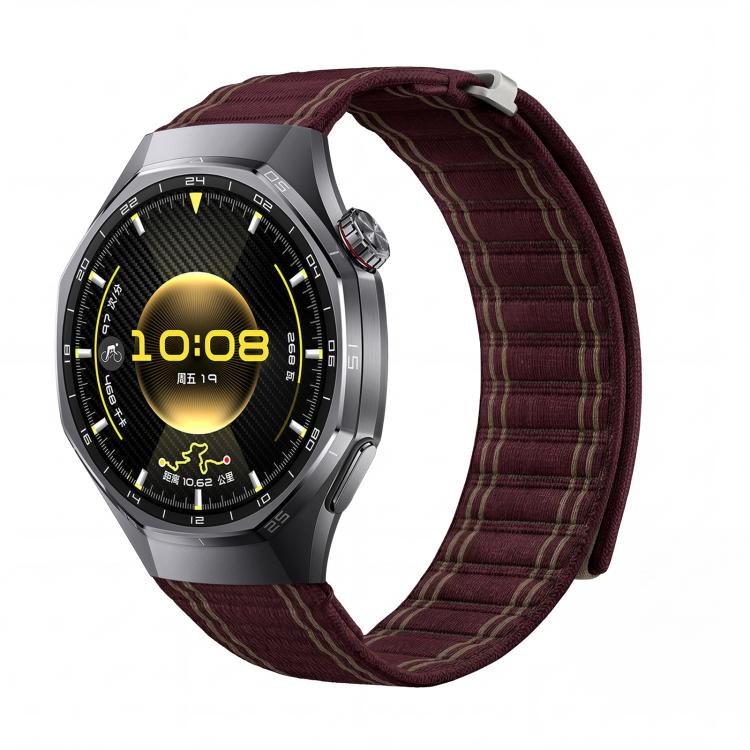 Press Button Quick Release Wave Texture Nylon Loop Watch Band, 18mm, 20mm, 22mm