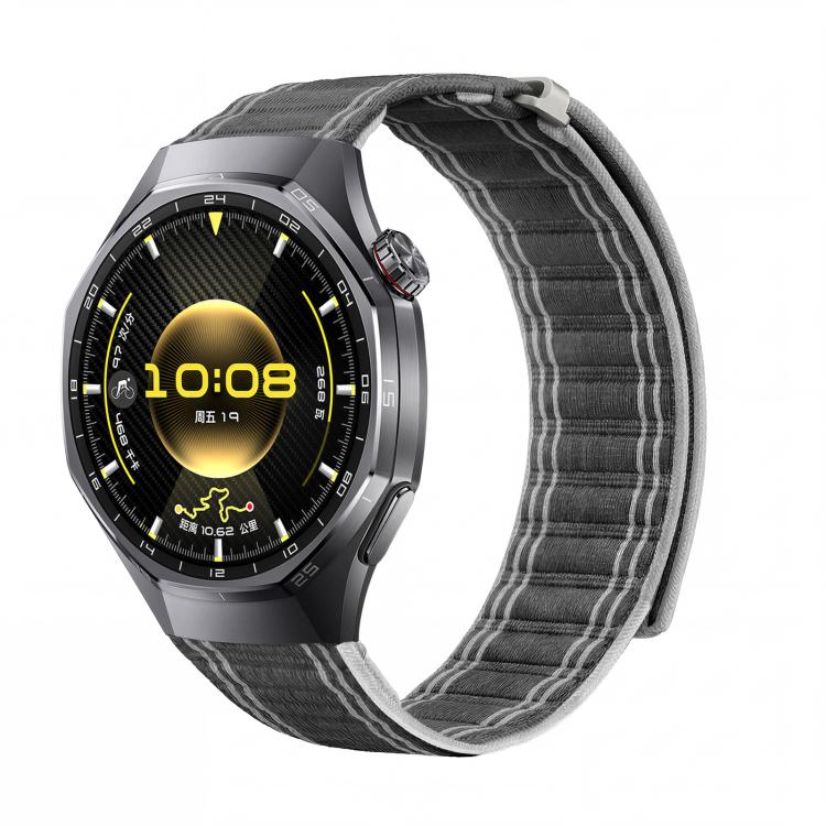 Press Button Quick Release Wave Texture Nylon Loop Watch Band, 18mm, 20mm, 22mm