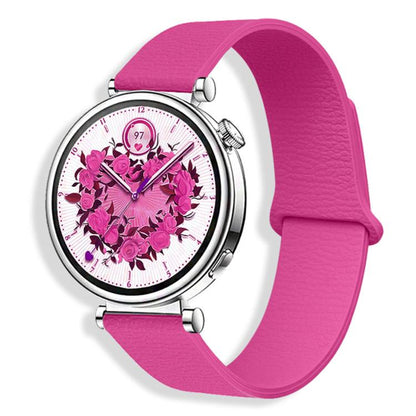 Lychee Pattern Magnetic Loop Silicone Watch Band, 18mm, 20mm, 22mm