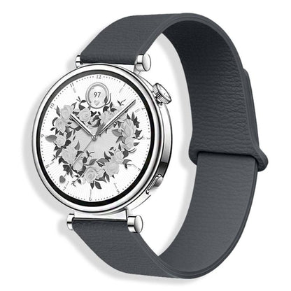 Lychee Pattern Magnetic Loop Silicone Watch Band, 18mm, 20mm, 22mm